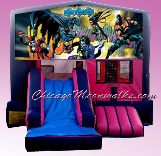 Batman Pink Inflatable Combo Rentals in Chicago Illinois
